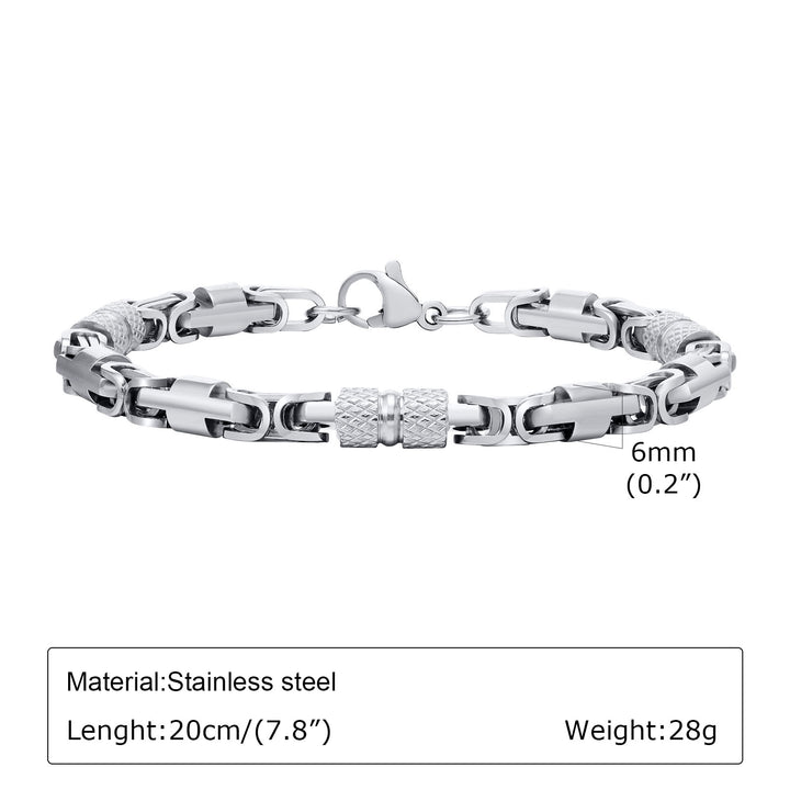 WorldNorse Link Stainless Steel Bracelet - Silver 6mm*20cm - image 25