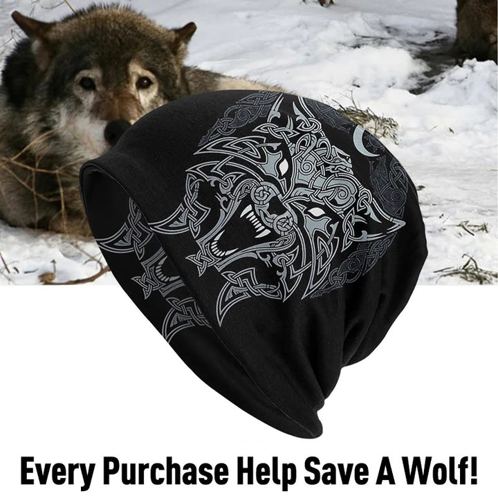 WorldNorse Wolves Celtic Gothic Beanie