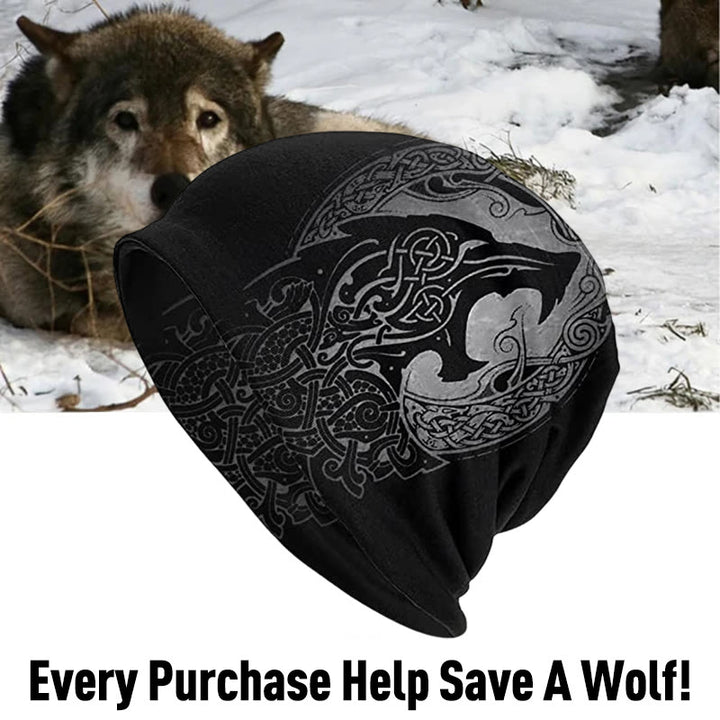 WorldNorse Wolves Celtic Gothic Beanie