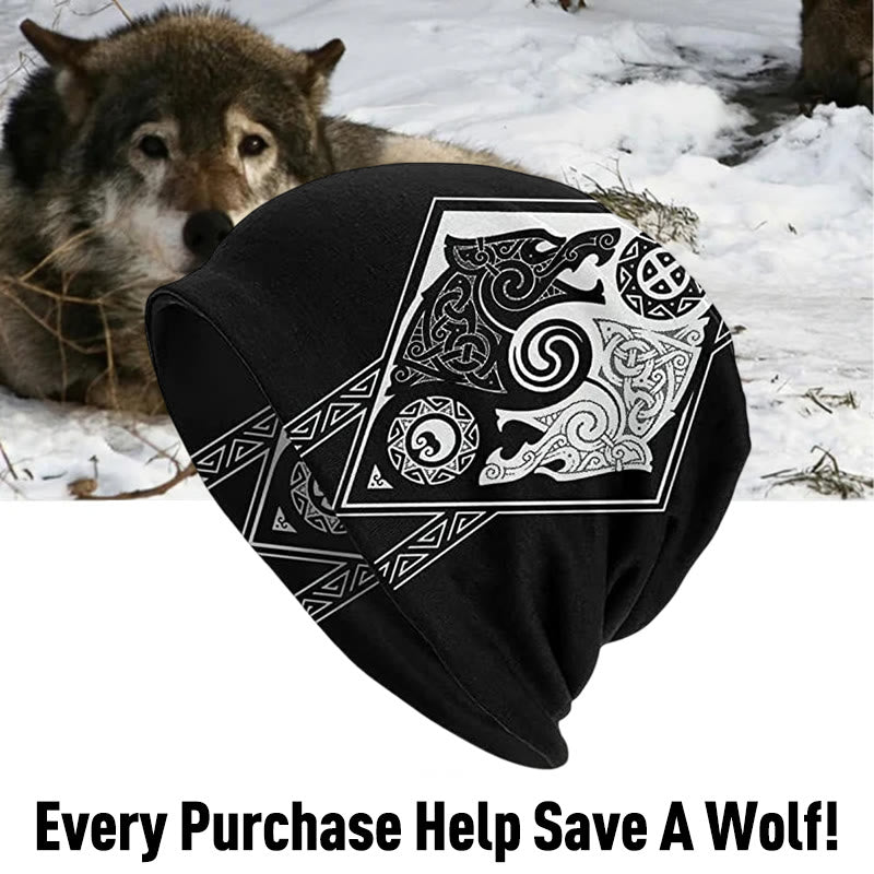 WorldNorse Wolves Celtic Gothic Beanie