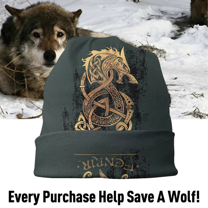 WorldNorse Fenrir Wolf Knitted Beanie - image 1