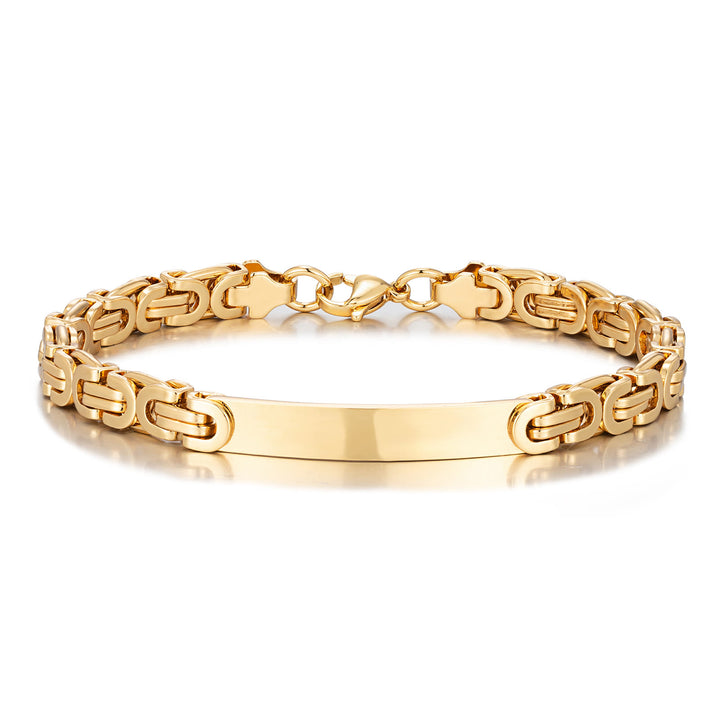 WorldNorse Chain Stainless Steel Bracelet - Gold - 6mm - image 7