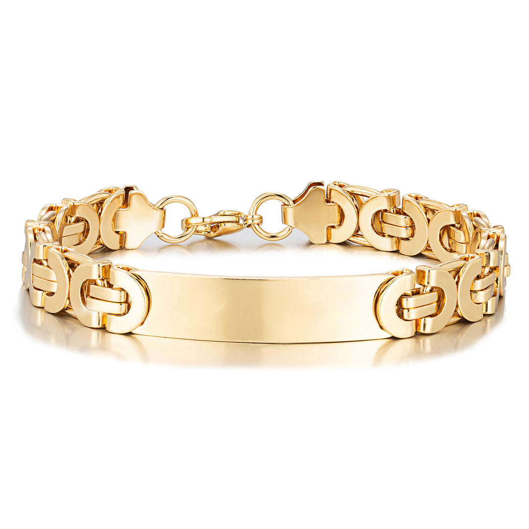 WorldNorse Chain Stainless Steel Bracelet - Gold - 11mm - image 9