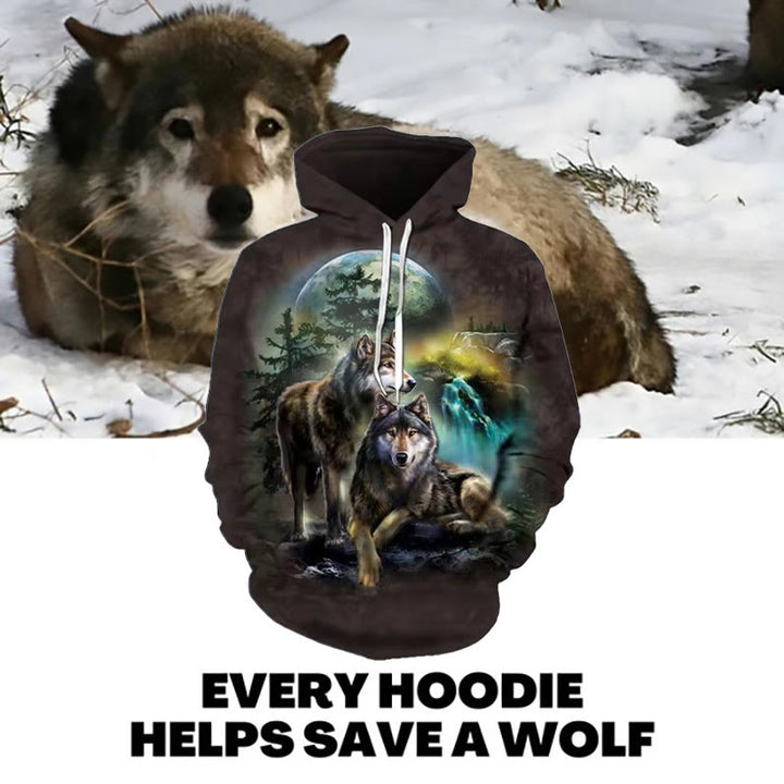 WorldNorse Lunar Wolves Hoodie