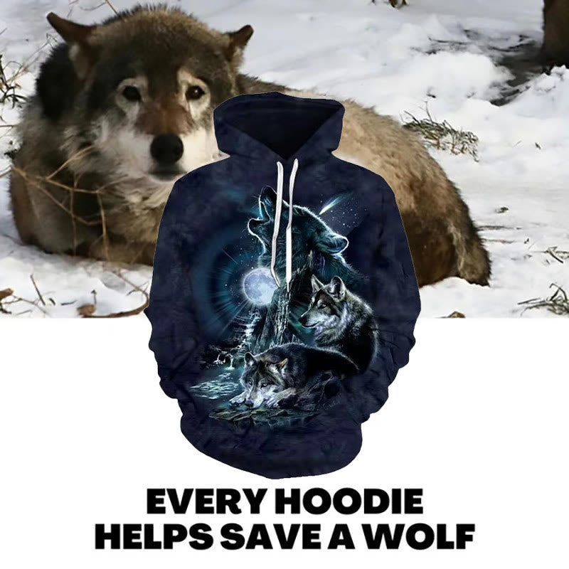 WorldNorse Lunar Wolves Hoodie