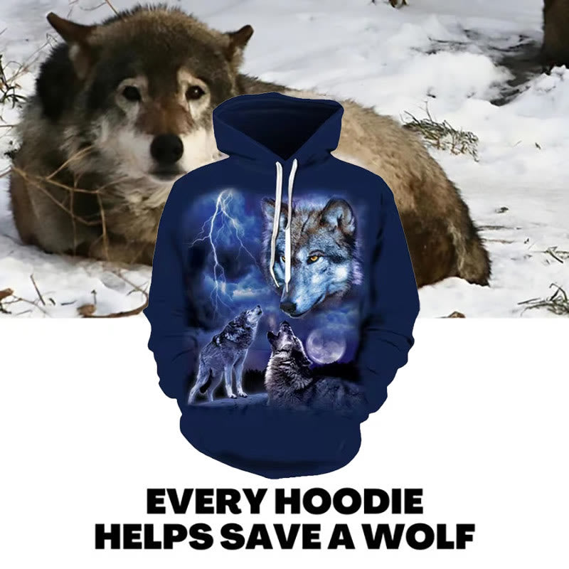 WorldNorse Lunar Wolves Hoodie