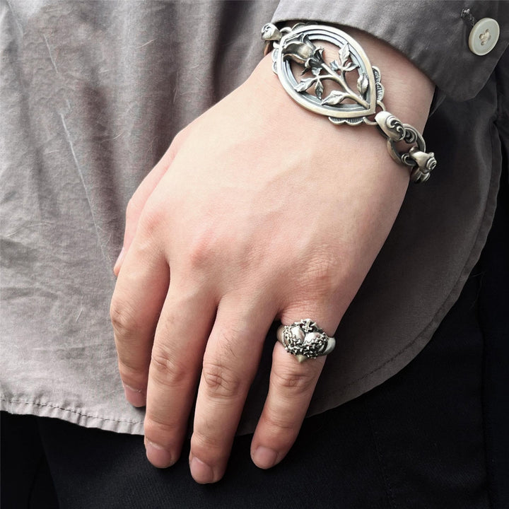 WorldNorse Heart Of Thorns Cross Ring - image 1