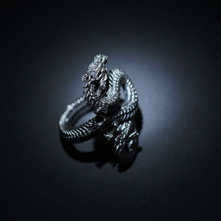 WorldNorse Cool Dragon Skeleton Adjustable Ring