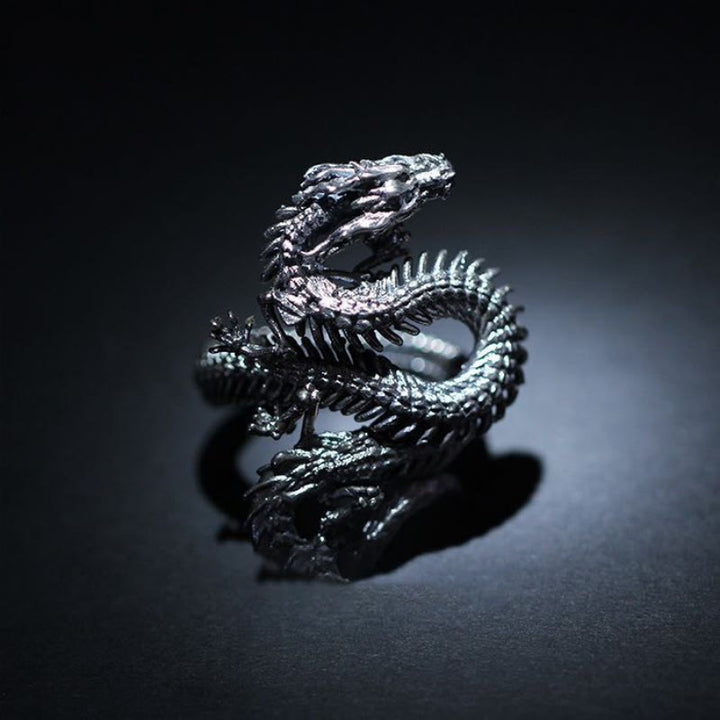 WorldNorse Cool Dragon Skeleton Adjustable Ring