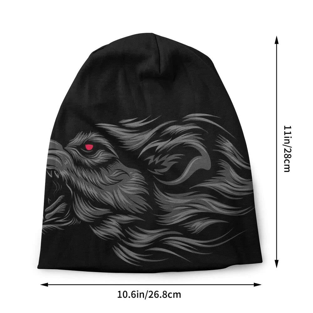 WorldNorse Viking Tattoo Fenrir Wolf Beanie - image 2
