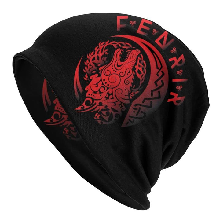 WorldNorse Fenrir Roaring Celtic Knot  Beanie