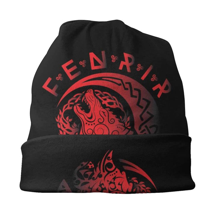 WorldNorse Fenrir Roaring Celtic Knot  Beanie