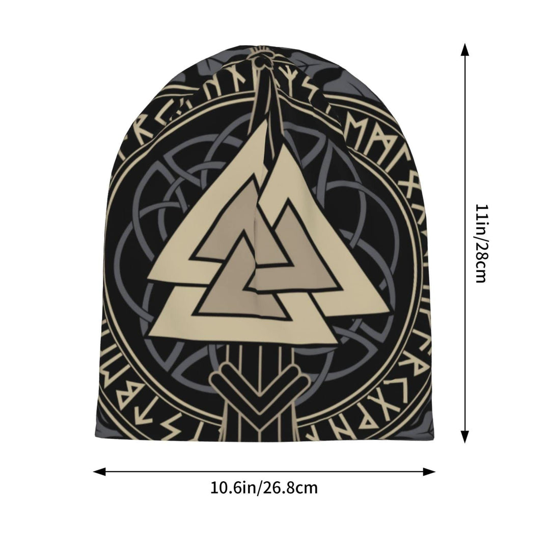 WorldNorse Runic Circle Valknut Beanie