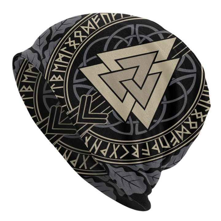 WorldNorse Runic Circle Valknut Beanie