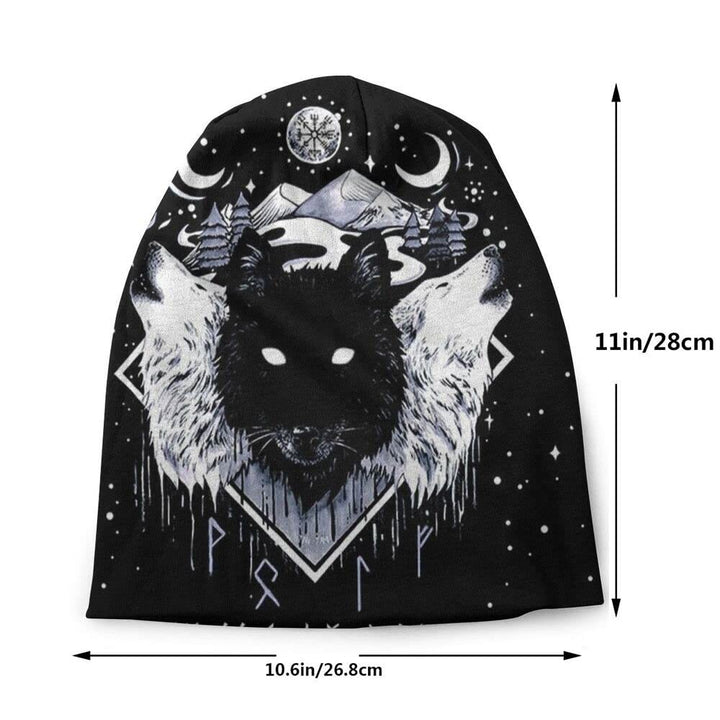 WorldNorse Vegvisir Runes With Wolf Beanie - image 2