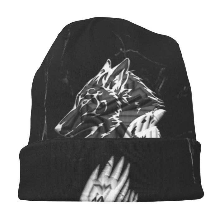 WorldNorse Viking Norse Wolf Raven Beanie