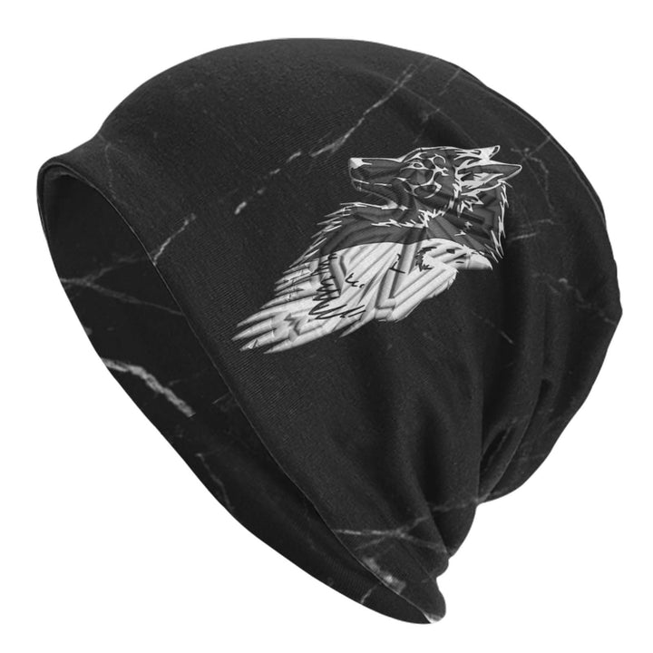 WorldNorse Viking Norse Wolf Raven Beanie