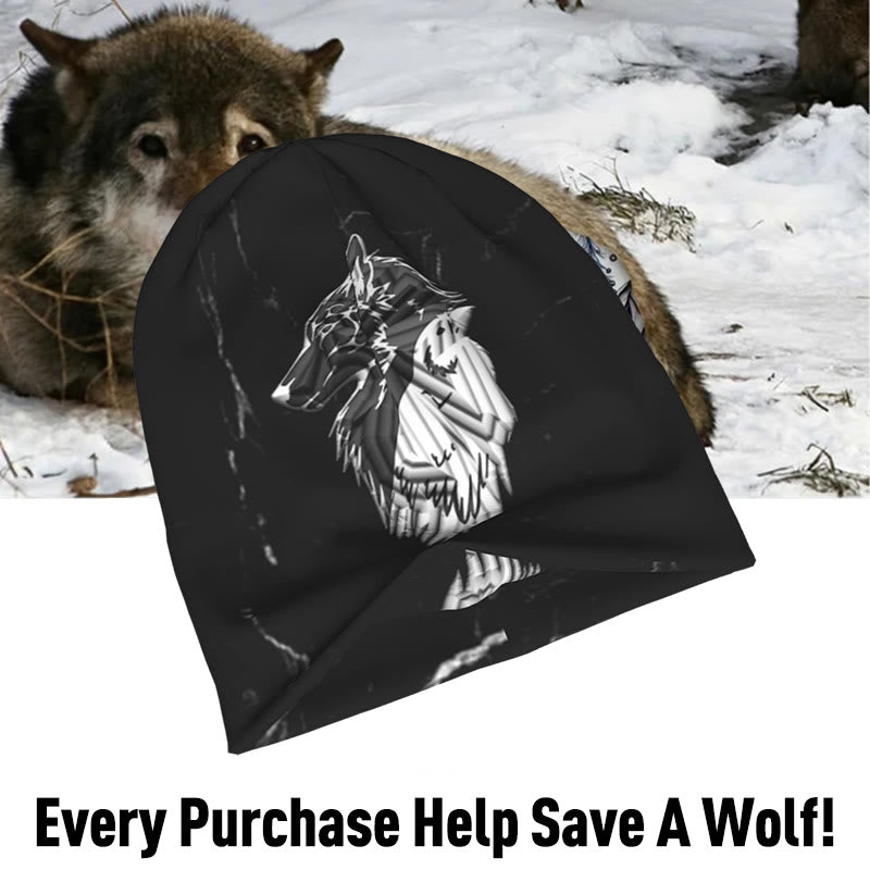 WorldNorse Viking Norse Wolf Raven Beanie