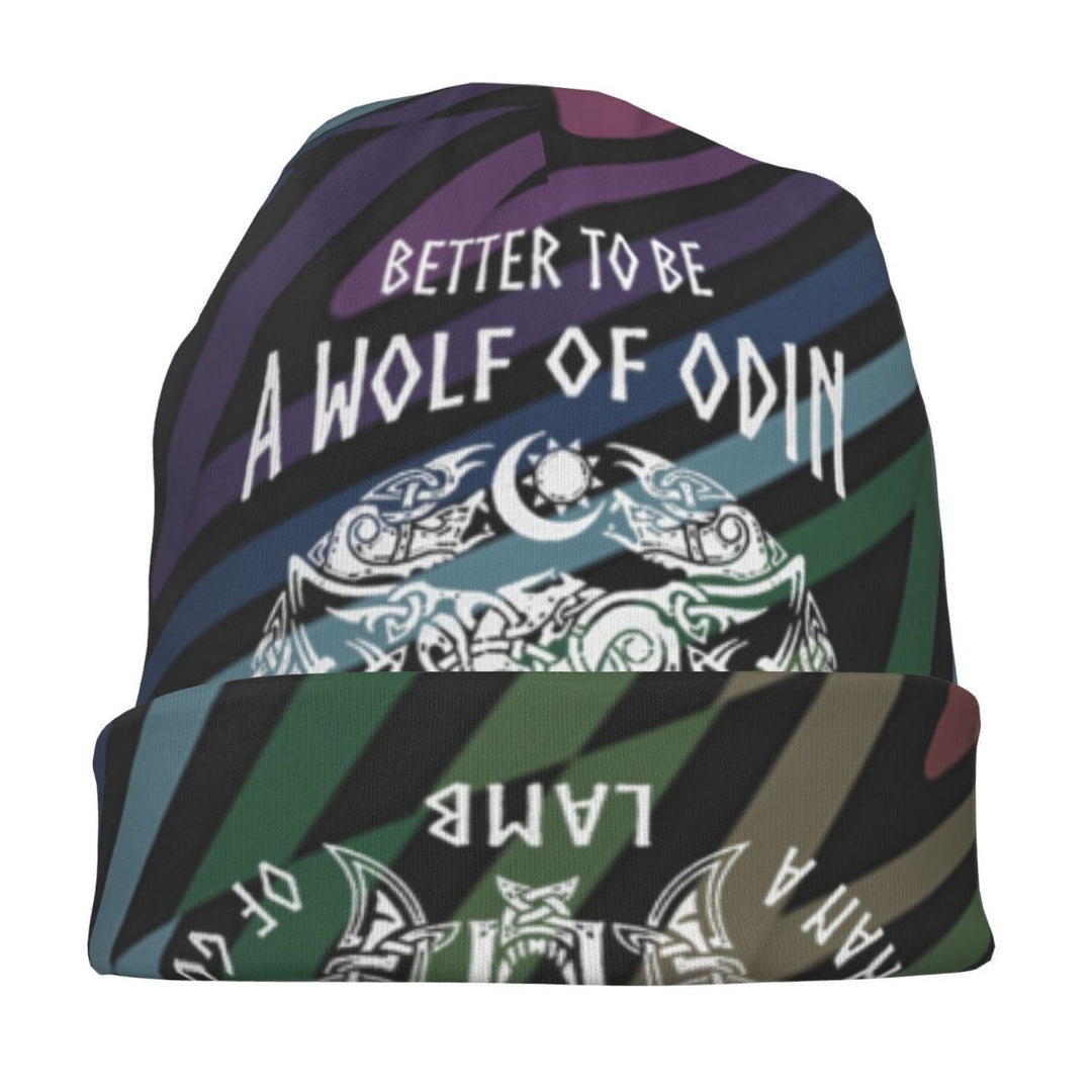 WorldNorse Odin Viking Norse Wolf Beanie