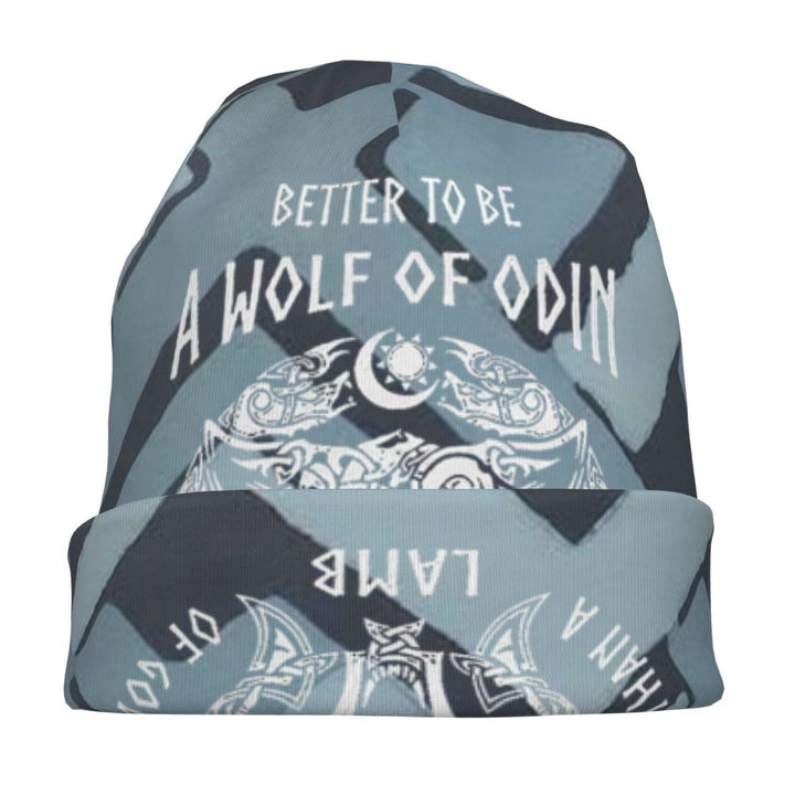 WorldNorse Odin Viking Norse Wolf Beanie