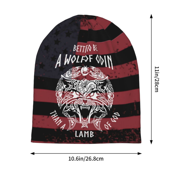 WorldNorse Odin Viking Norse Wolf Beanie