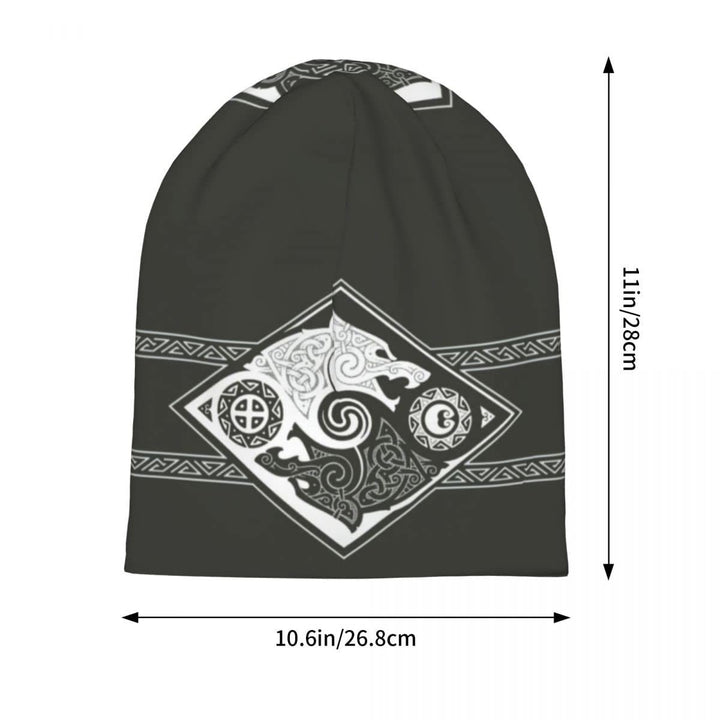 WorldNorse Double Wolves Norse Beanie