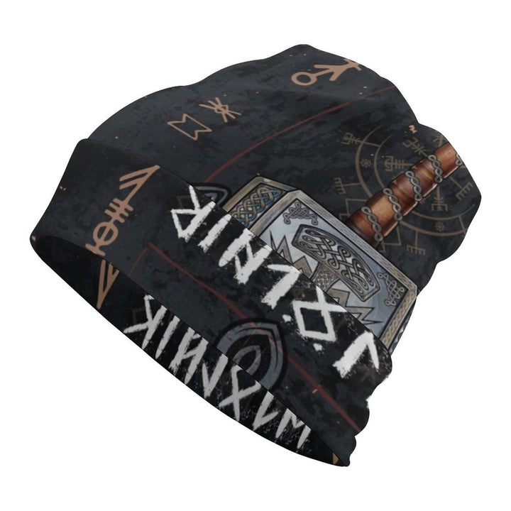 WorldNorse Mjolnir Runes Knit Beanie