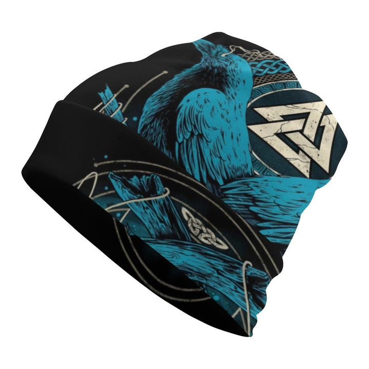 WorldNorse Valknut With Raven Beanie