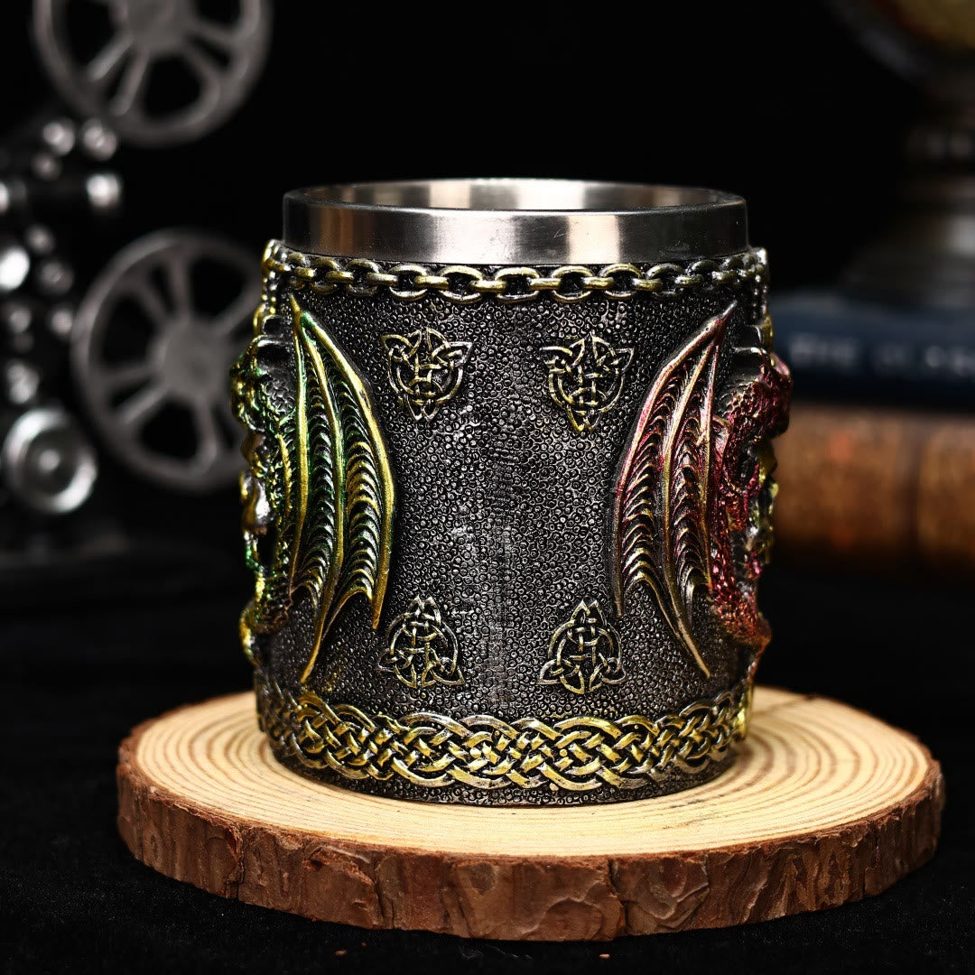 WorldNorse Skull Dragon Wings Mug