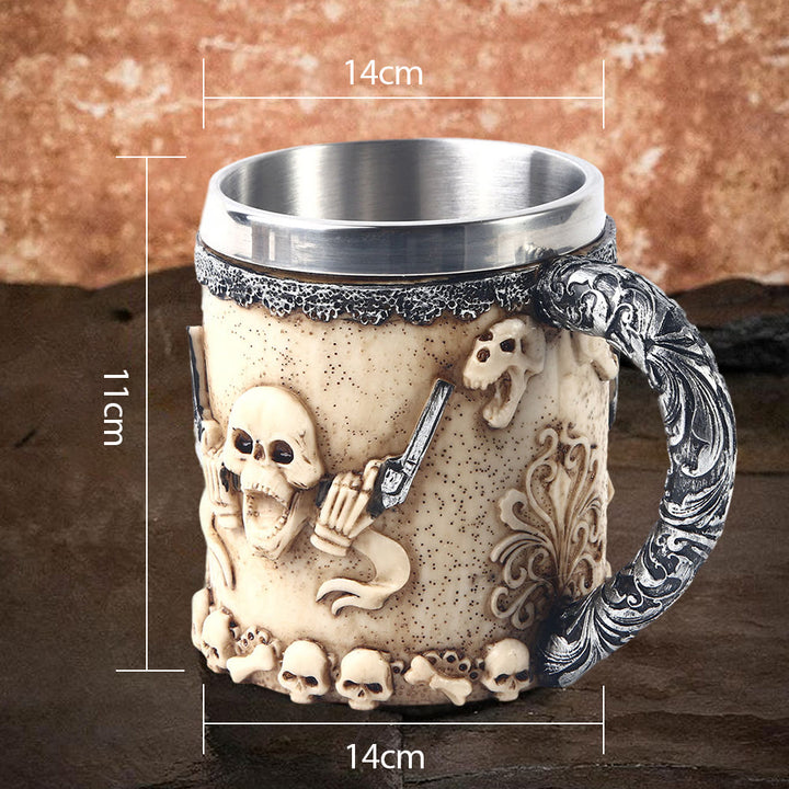 WorldNorse Gunslinger Skull Mug