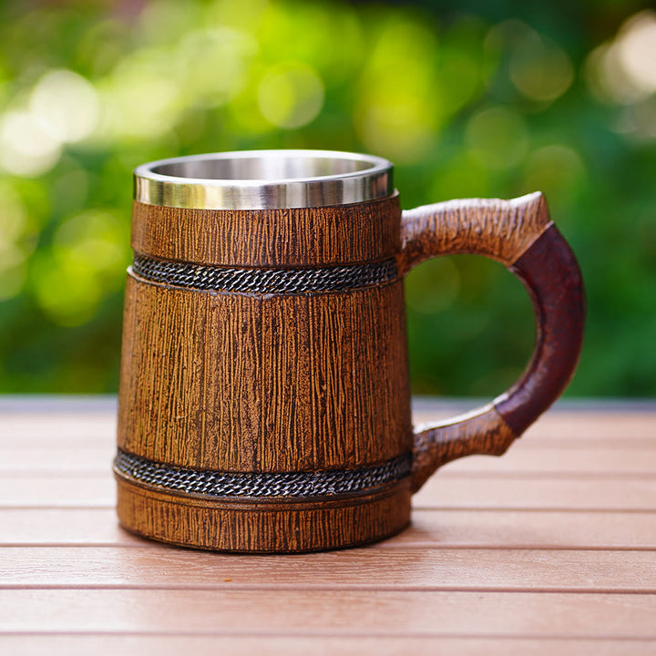 WorldNorse Star Wooden Finish Mug