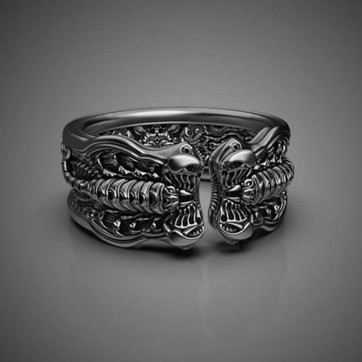 WorldNorse Creative Black Scorpion Open Ring