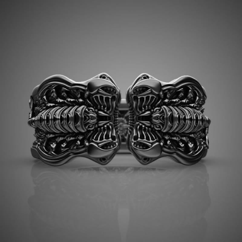 WorldNorse Creative Black Scorpion Open Ring