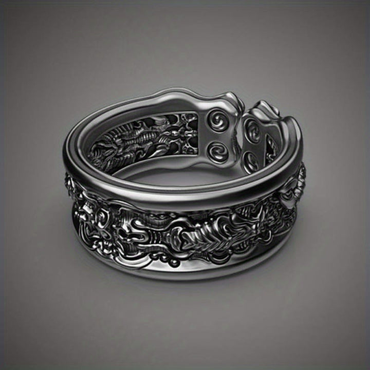 WorldNorse Creative Black Scorpion Open Ring