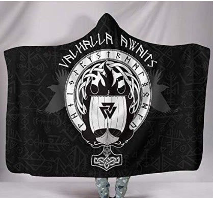 WorldNorse Odin Valknut Hooded Blanket