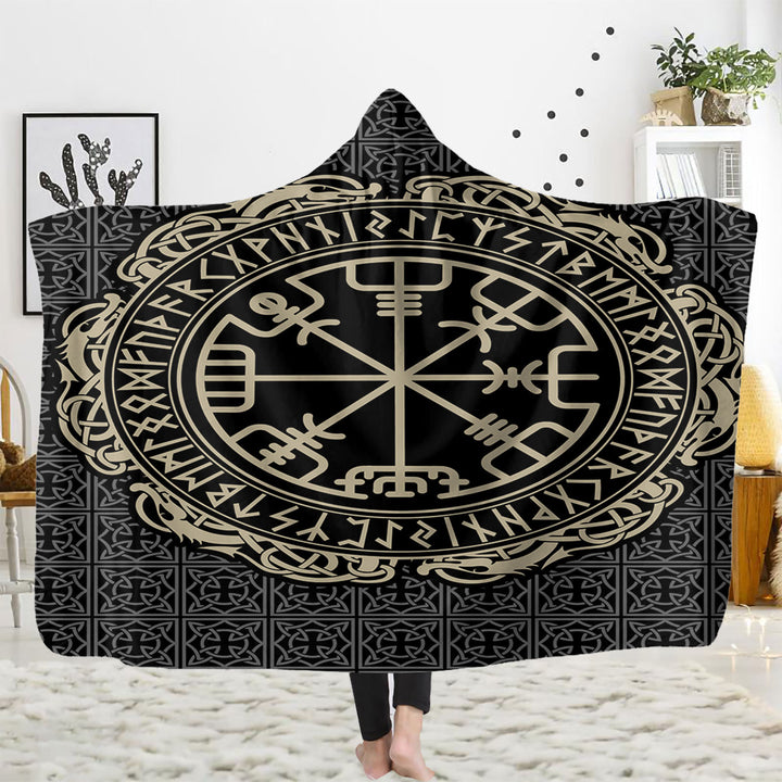 WorldNorse Viking Axe Hooded Blanket