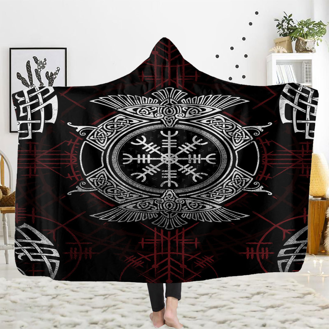 WorldNorse Viking Axe Hooded Blanket