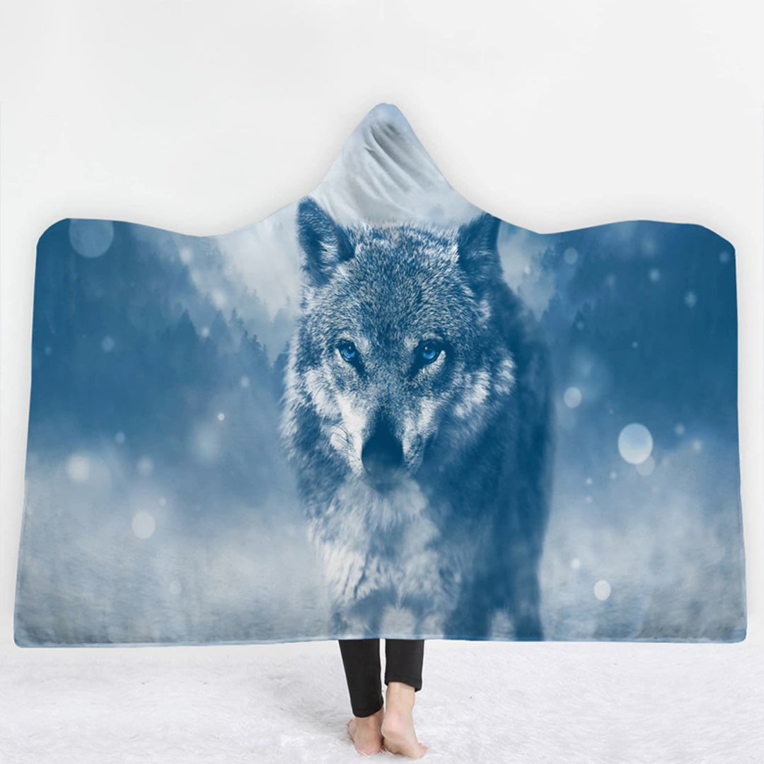 WorldNorse Mystic Wolves Hooded Blanket