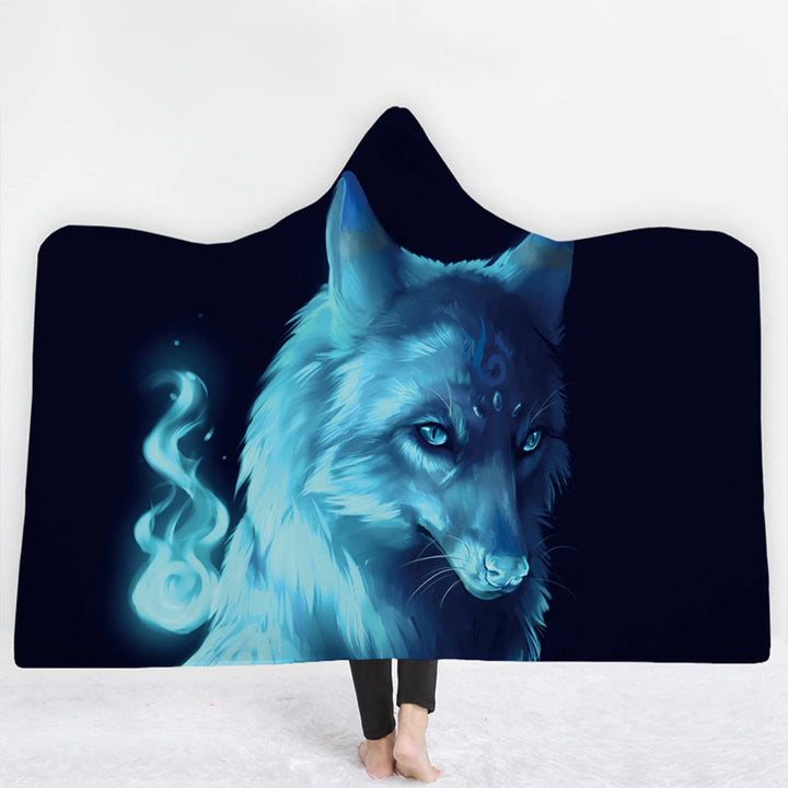 WorldNorse Mystic Wolves Hooded Blanket