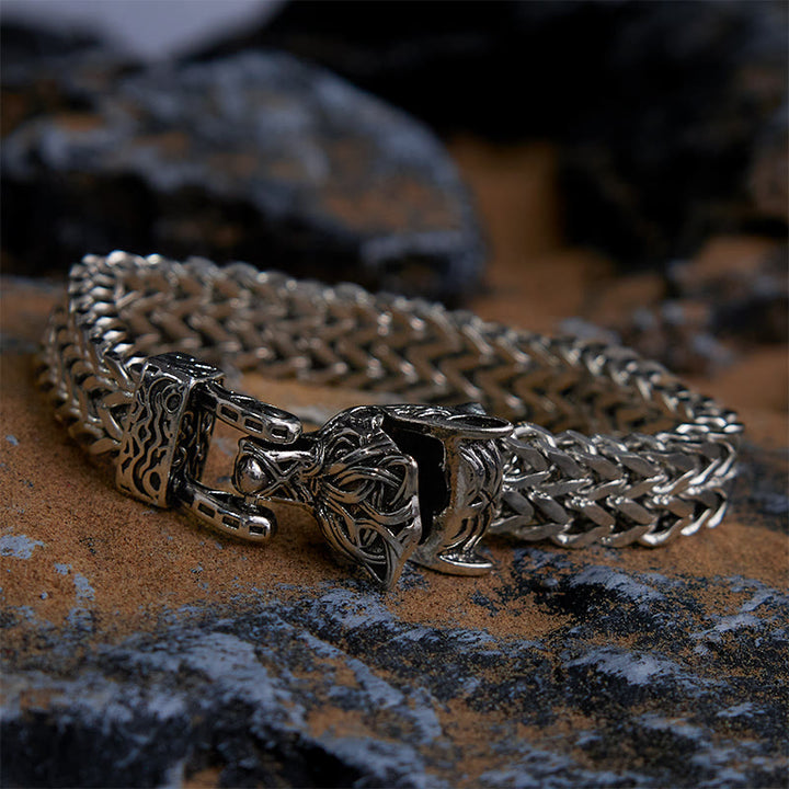WorldNorse Fenrir - The Great Wolf - Stainless Steel Bracelet - Wolves - 23cm - image 0