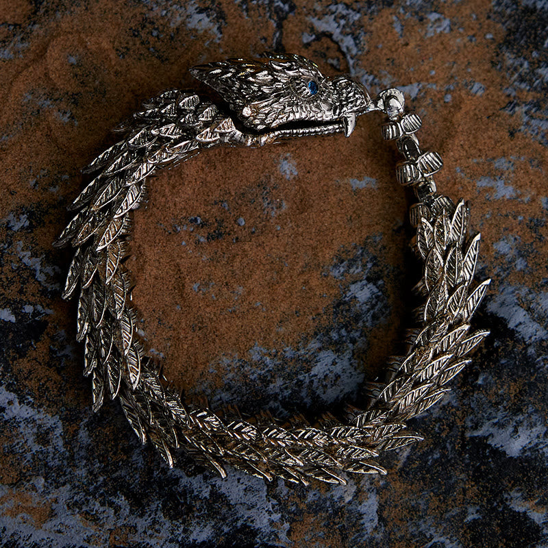 WorldNorse JÖRMUNGANDR - The World Serpent Bracelet | Handcrafted Viking Jewelry - Jormungandr - 22cm - image 0