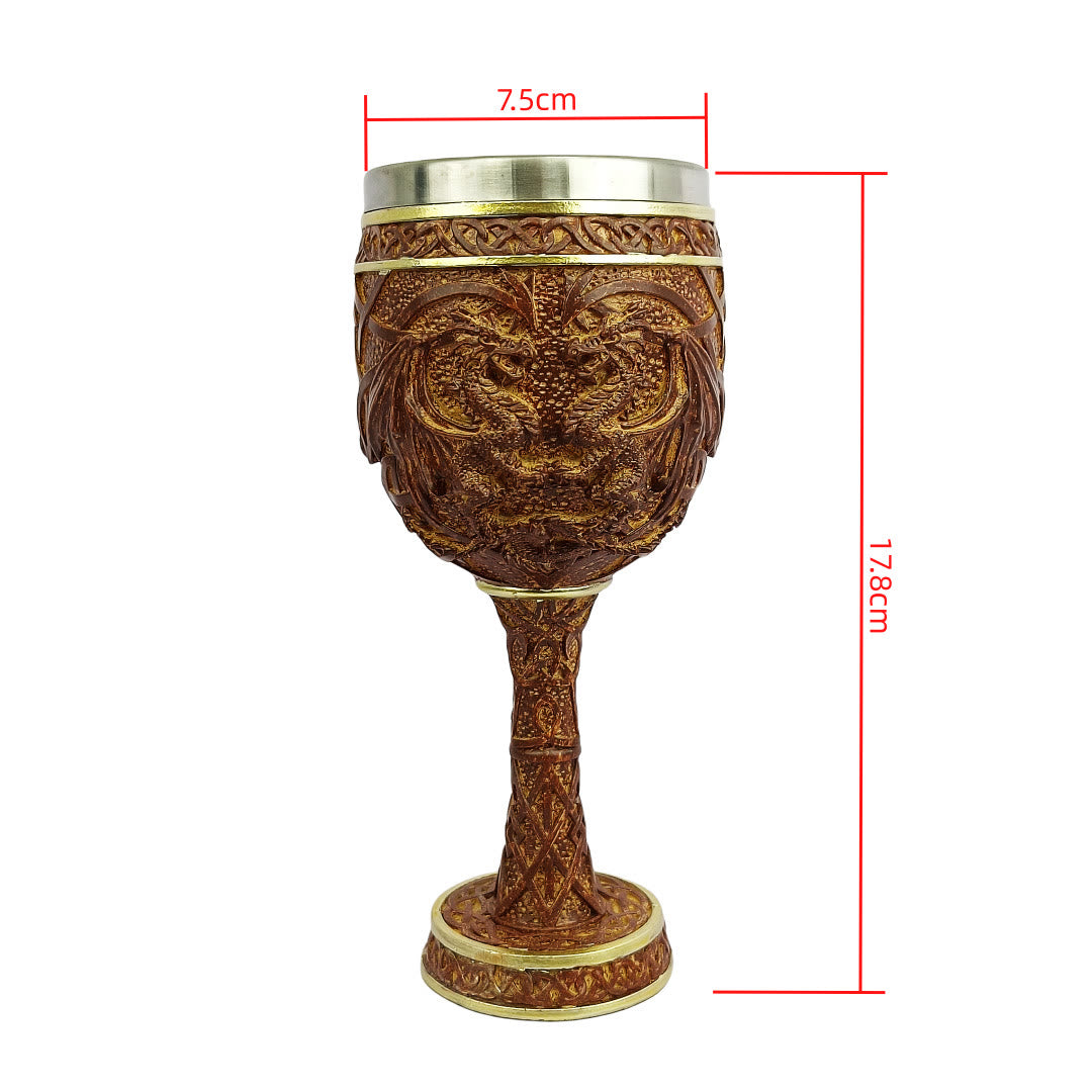 WorldNorse Western Dragon Statue Goblet