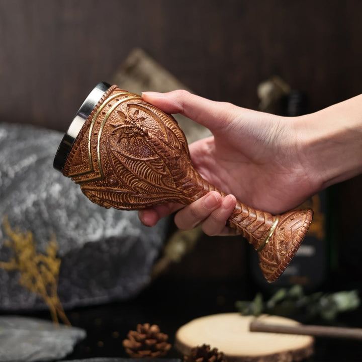 WorldNorse Western Dragon Statue Goblet