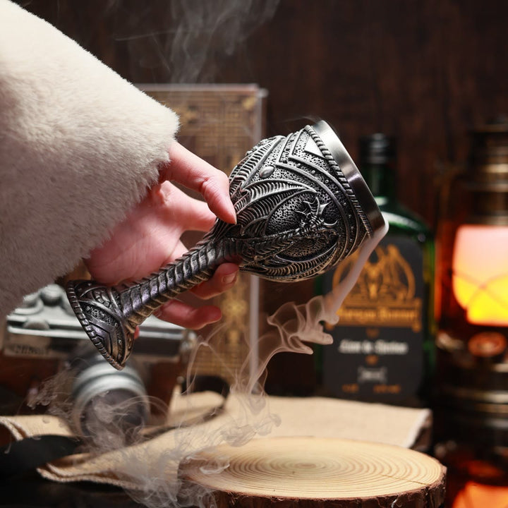 WorldNorse Flying Dragon Resin Goblet