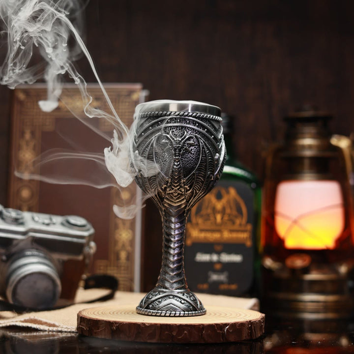 WorldNorse Flying Dragon Resin Goblet