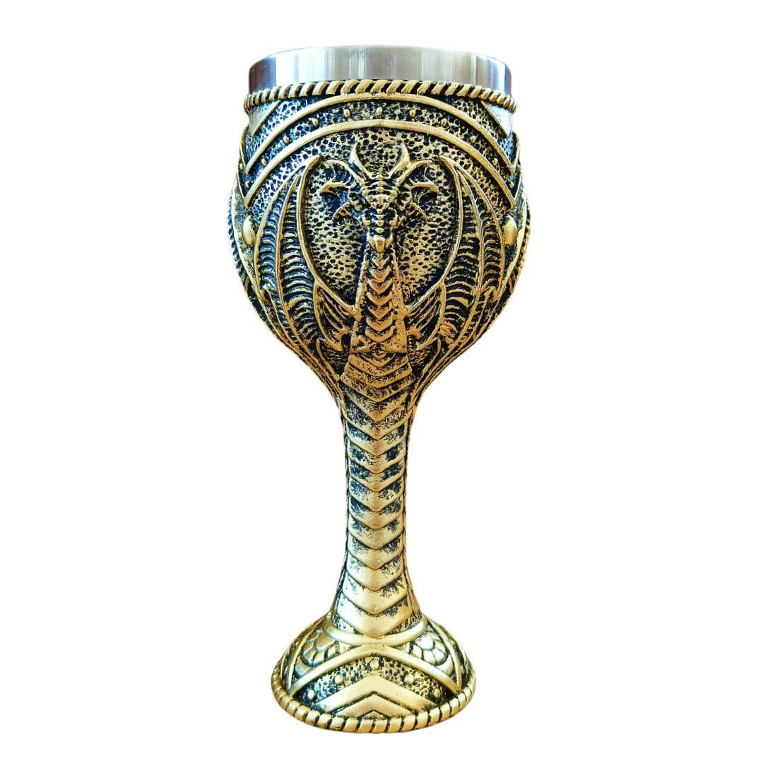 WorldNorse Flying Dragon Resin Goblet