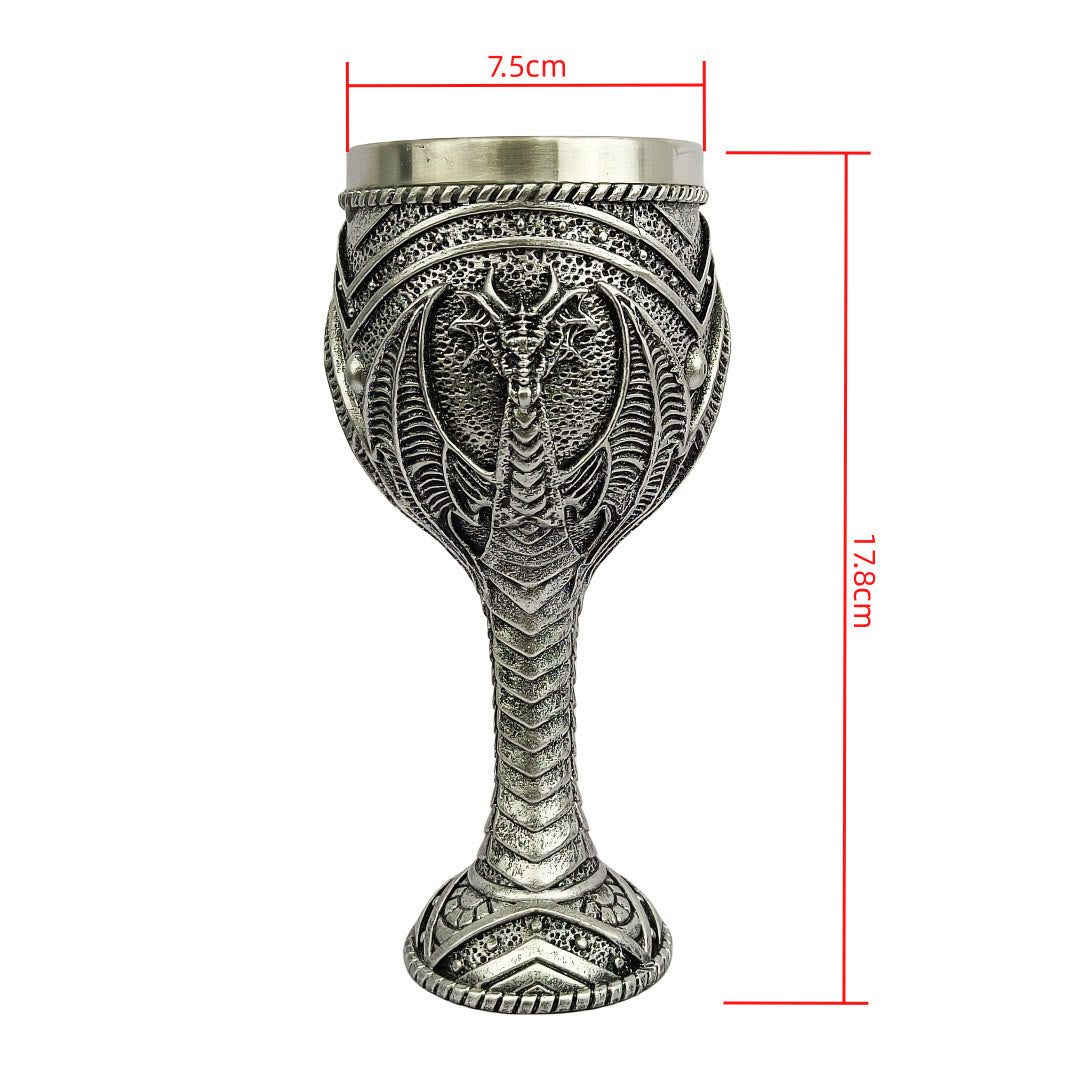 WorldNorse Flying Dragon Resin Goblet