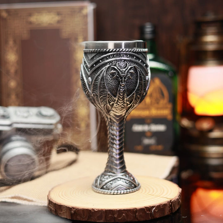 WorldNorse Flying Dragon Resin Goblet