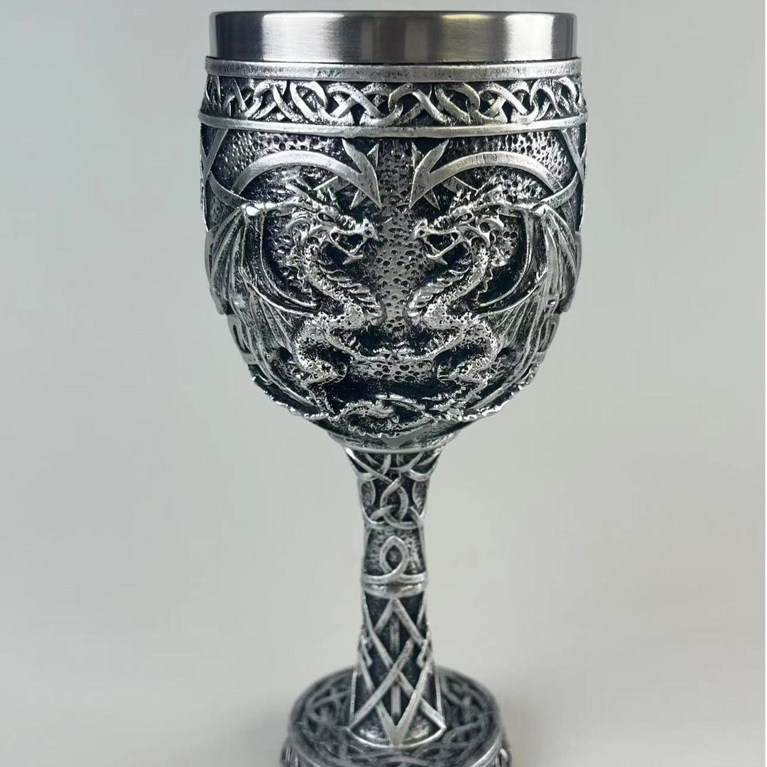 WorldNorse Celtic Knot Double Dragon Goblet