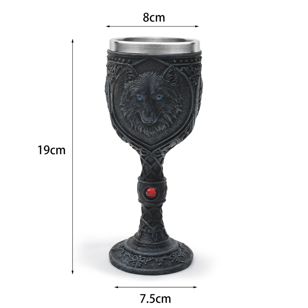 WorldNorse Wolf Unicorn Chalice Goblet